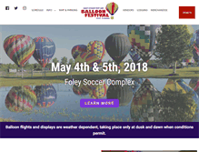 Tablet Screenshot of gulfcoastballoonfestival.com